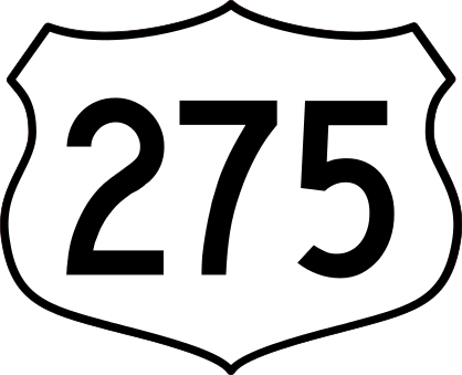 Highway 275 Sign Sticker
