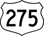 Highway 275 Sign Sticker