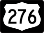 Highway 276 Sign With Black Border Sticker