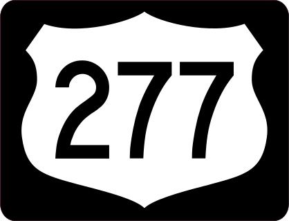 Highway 277 Sign With Black Border Sticker