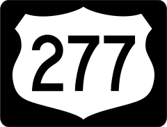 Highway 277 Sign With Black Border Sticker