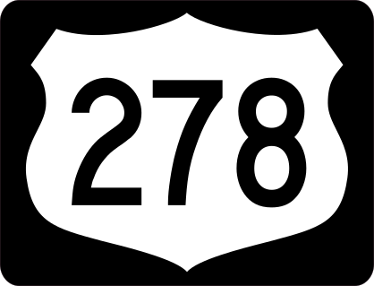 Highway 278 Sign With Black Border Sticker