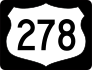Highway 278 Sign With Black Border Sticker