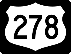 Highway 278 Sign With Black Border Sticker
