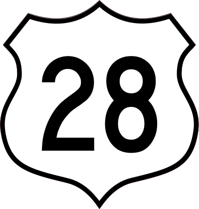Highway 28 Sign Sticker