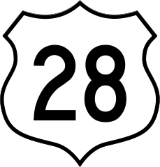 Highway 28 Sign Sticker