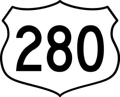Highway 280 Sign Sticker
