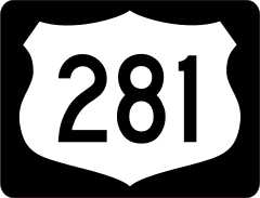 Highway 281 Sign With Black Border Sticker