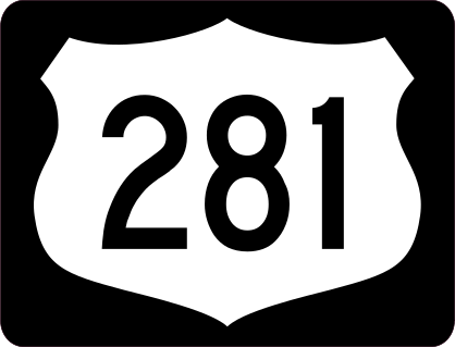 Highway 281 Sign With Black Border Sticker