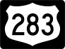 Highway 283 Sign With Black Border Sticker