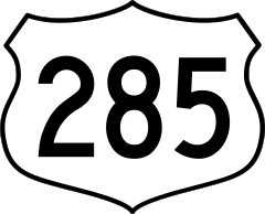 Highway 285 Sign Sticker