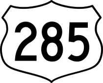 Highway 285 Sign Sticker