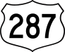 Highway 287 Sign Sticker
