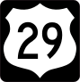 Highway 29 Sign With Black Border Sticker