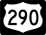 Highway 290 Sign With Black Border Sticker