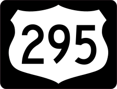 Highway 295 Sign With Black Border Sticker