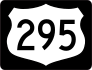 Highway 295 Sign With Black Border Sticker