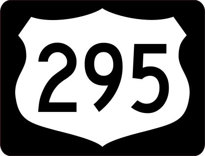 Highway 295 Sign With Black Border Sticker
