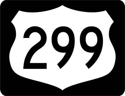 Highway 299 Sign With Black Border Sticker