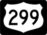Highway 299 Sign With Black Border Sticker