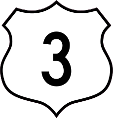 Highway 3 Sign Sticker
