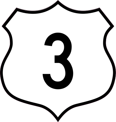 Highway 3 Sign Sticker