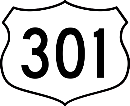 Highway 301 Sign Sticker