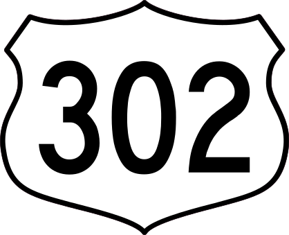Highway 302 Sign Sticker