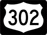 Highway 302 Sign With Black Border Sticker