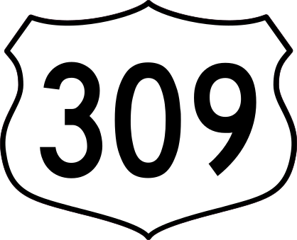 Highway 309 Sign Sticker
