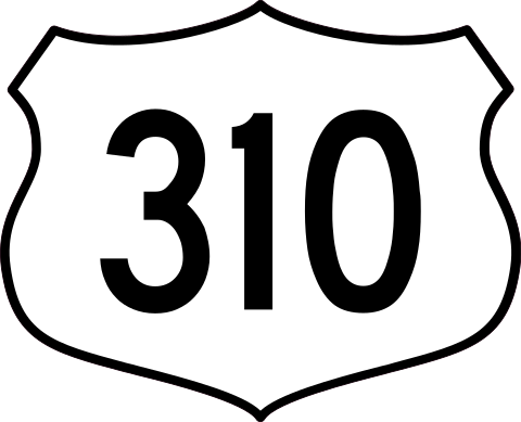 Highway 310 Sign Magnet - Fast Shipping & No Minimums