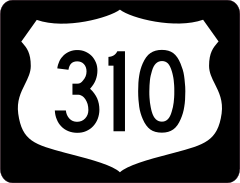Highway 310 Sign With Black Border Sticker