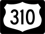 Highway 310 Sign With Black Border Sticker