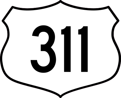 Highway 311 Sign Sticker
