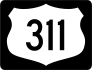 Highway 311 Sign With Black Border Sticker