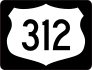 Highway 312 Sign With Black Border Sticker