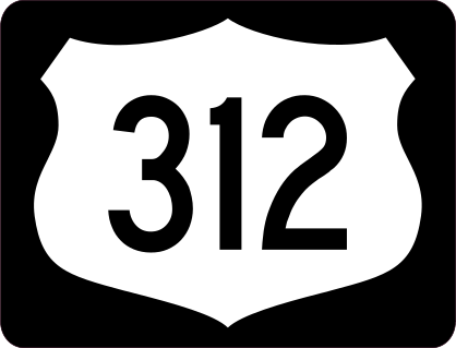 Highway 312 Sign With Black Border Sticker