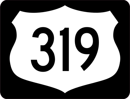 Highway 319 Sign With Black Border Sticker