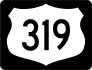 Highway 319 Sign With Black Border Sticker