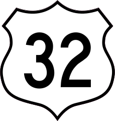 Highway 32 Sign Sticker