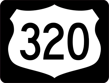 Highway 320 Sign With Black Border Sticker