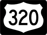 Highway 320 Sign With Black Border Sticker