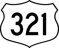 Highway 321 Sign Sticker