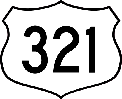 Highway 321 Sign Sticker