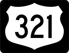 Highway 321 Sign With Black Border Sticker
