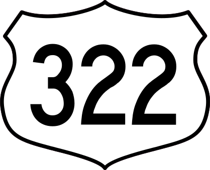 Highway 322 Sign Sticker