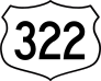 Highway 322 Sign Sticker