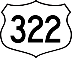 Highway 322 Sign Sticker