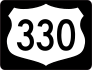 Highway 330 Sign With Black Border Sticker
