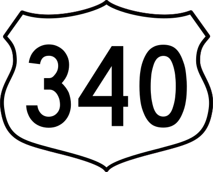Highway 340 Sign Sticker